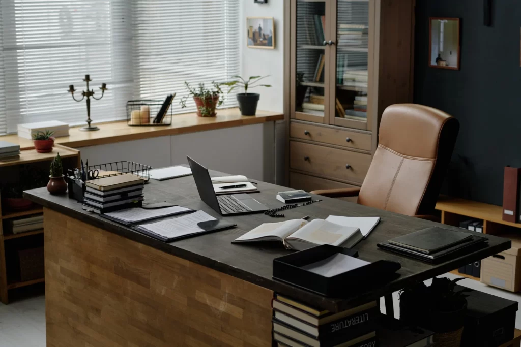 desk with storage