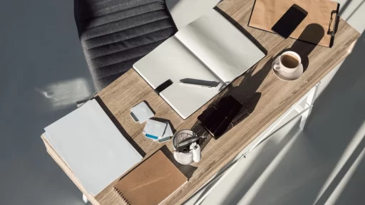 desk with storage